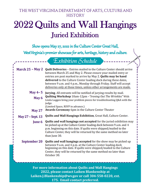 2022 Quilt and Wall Hangings Juried Exhibition Prospectus